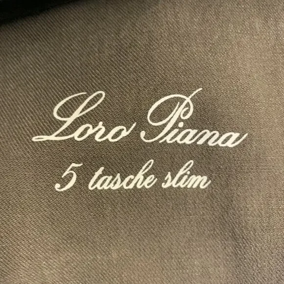 LORO PIANA Size 34 Brown Heather Cotton Blend Straight Casual Pants